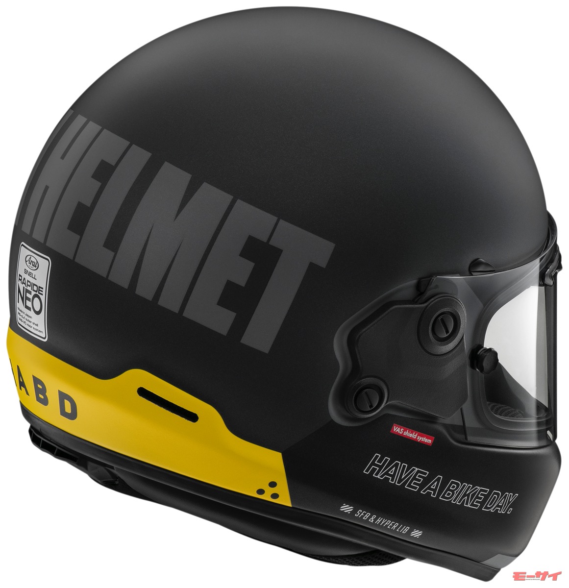 【画像ギャラリー】かわす性能を追求した【アライ】のネオレトロ「RAPIDE-NEO」に加藤ノブキの新デザイン「HAVE A BIKE DAY ...